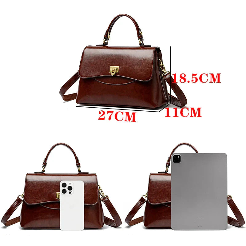 Handbag in Genuine Leather - Sienna