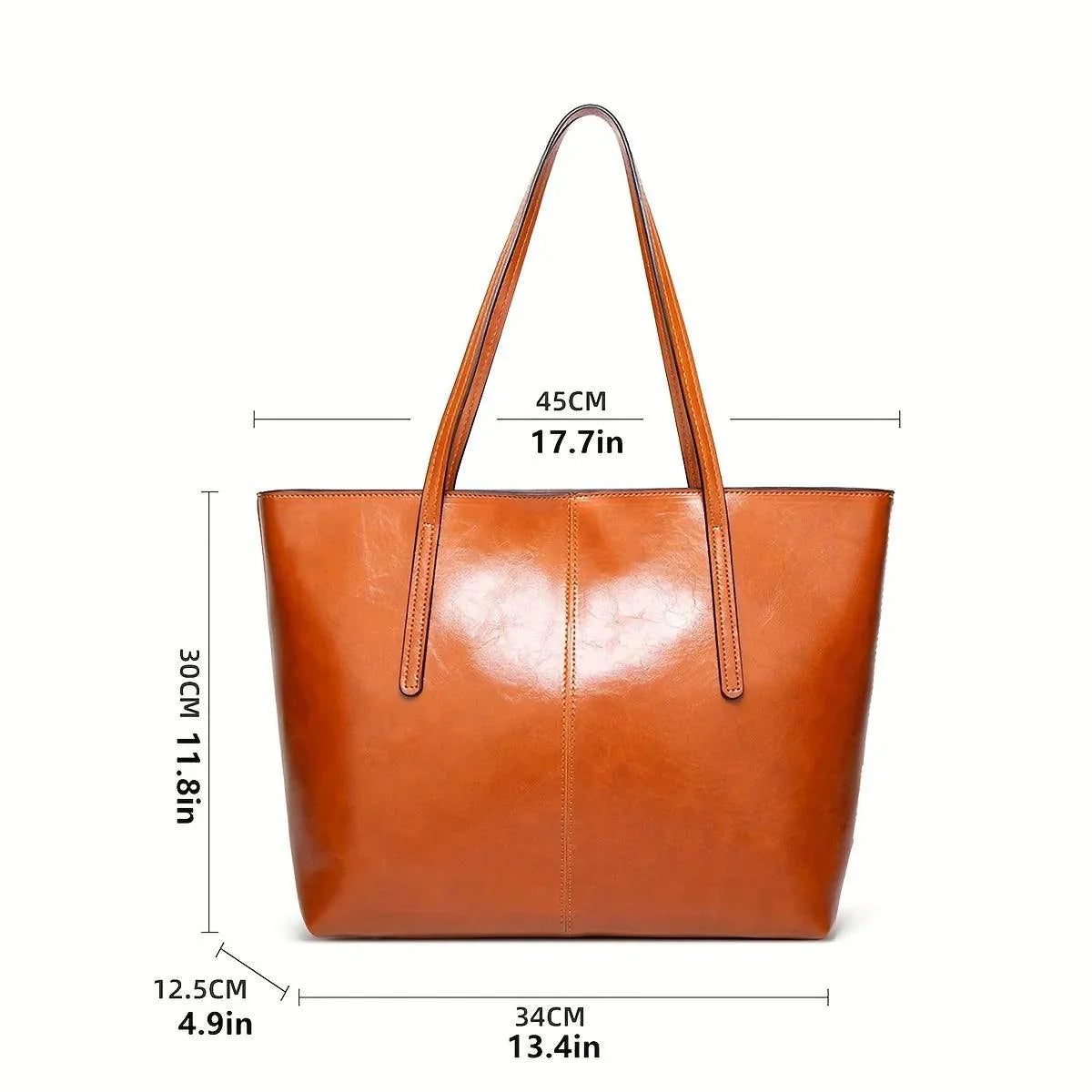 Genuine Leather Women's Handbag - Ness