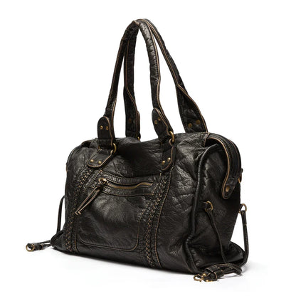 Genuine Leather Handbag - Lysandra