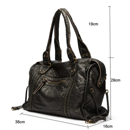 Genuine Leather Handbag - Lysandra