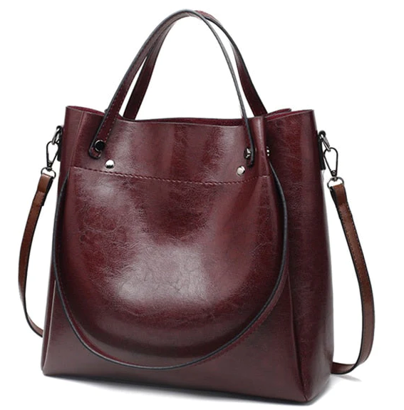 Genuine Leather Handbag - Maelis