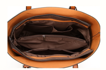 Genuine Leather Handbag - Glamour
