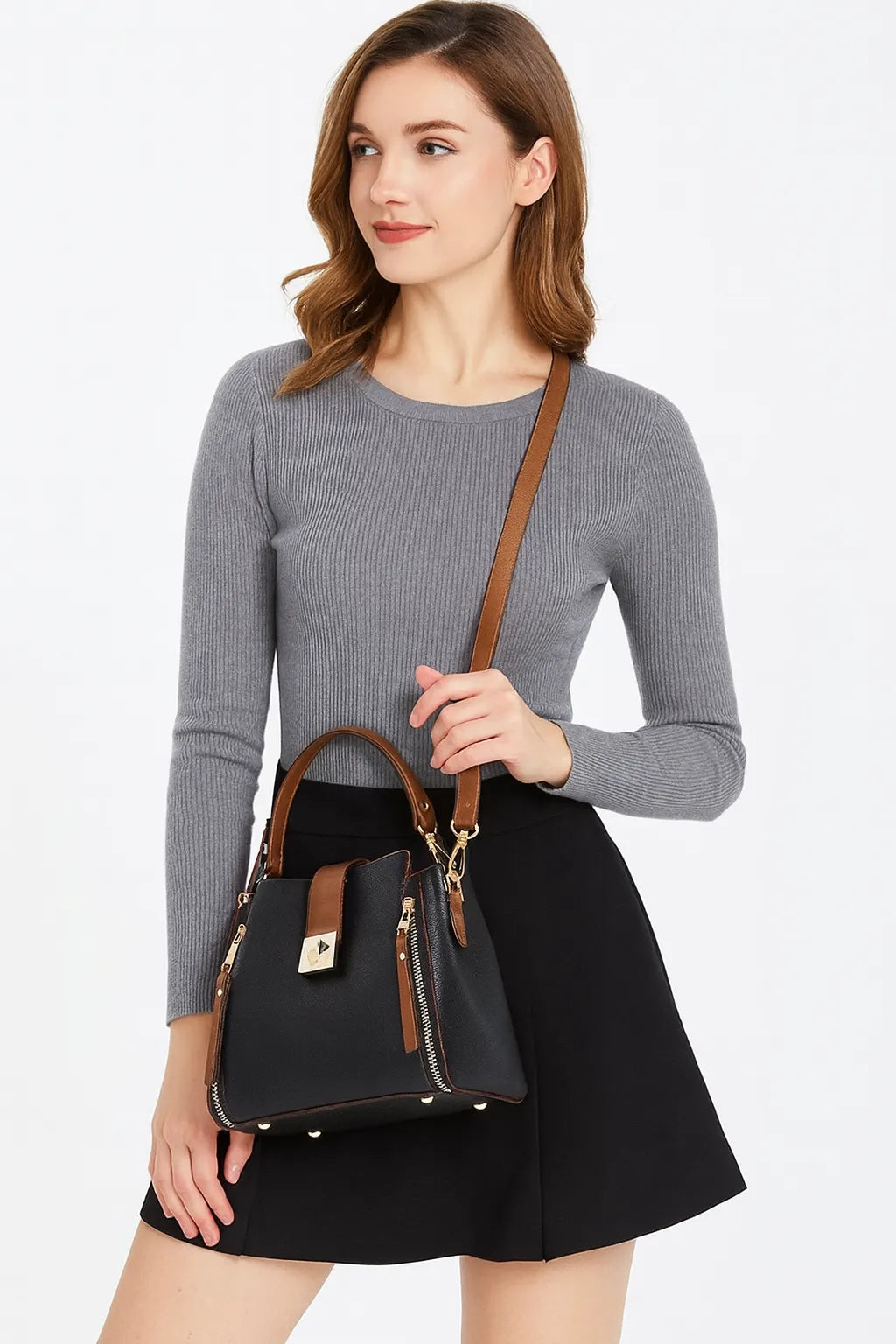 Genuine Leather Handbag - Masy