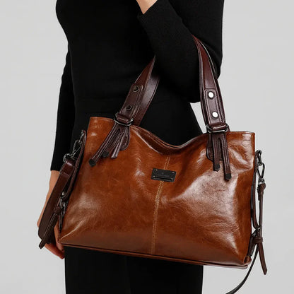 Genuine Leather Handbag - Olivia