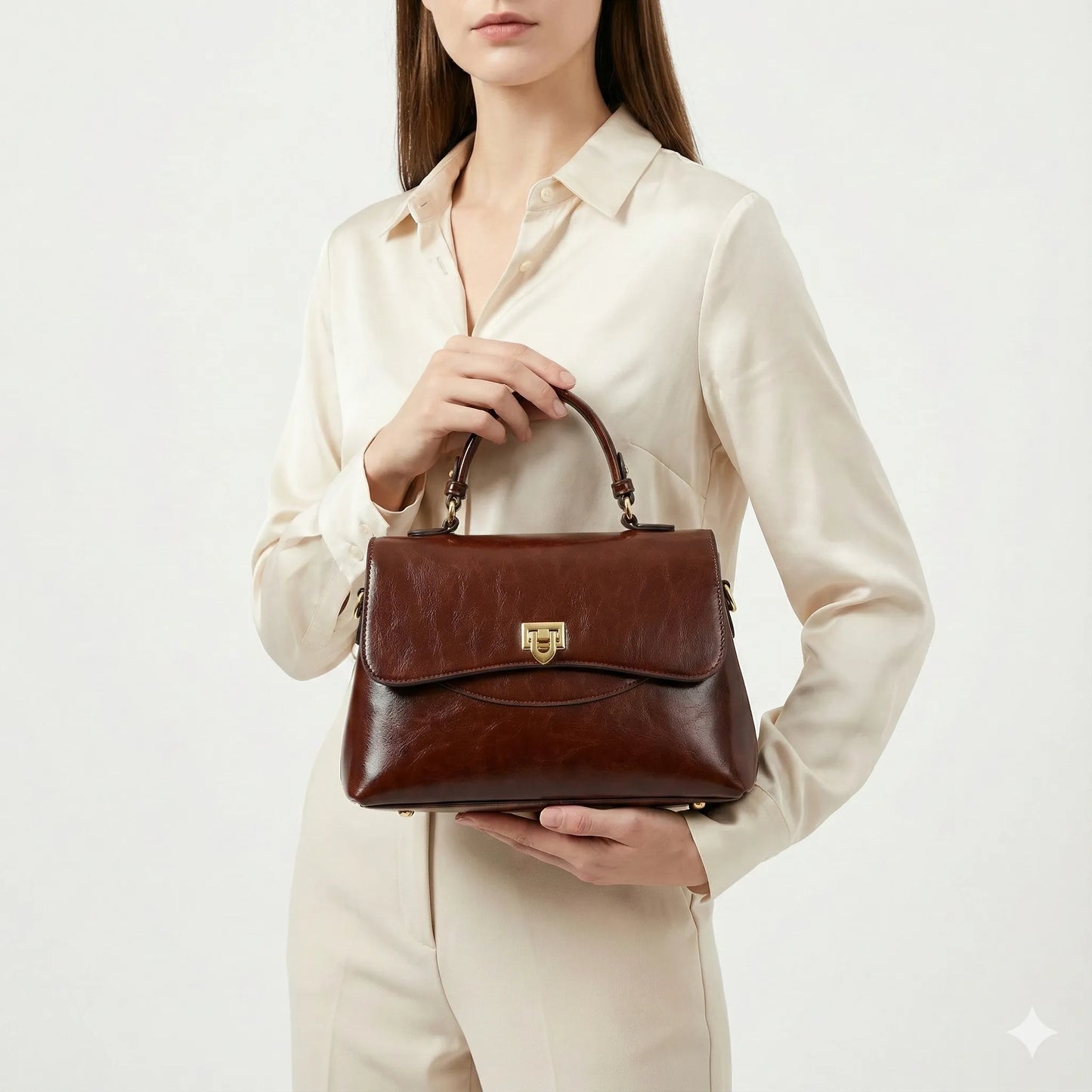 Handbag in Genuine Leather - Sienna