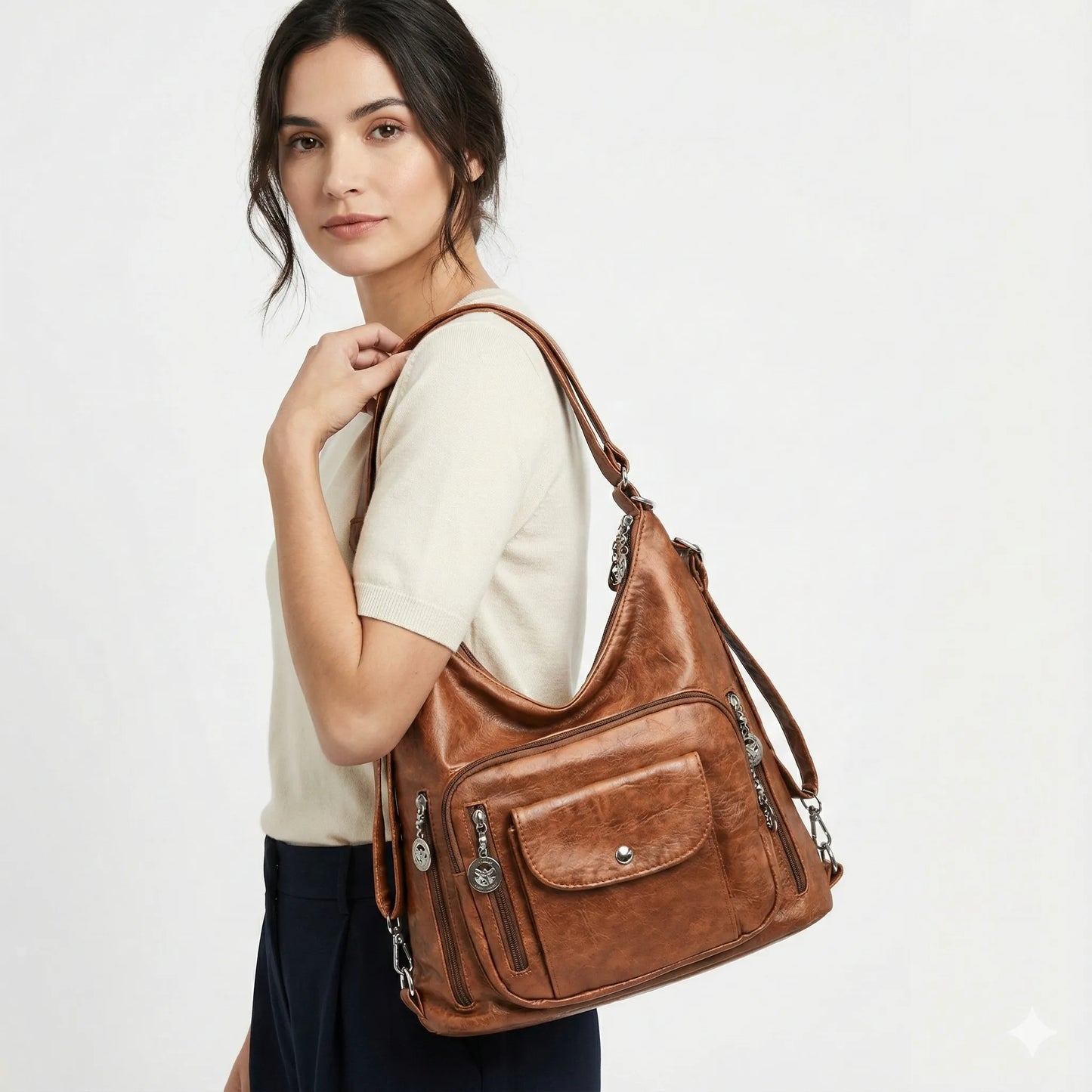 Genuine Leather Women's Handbag - Lim