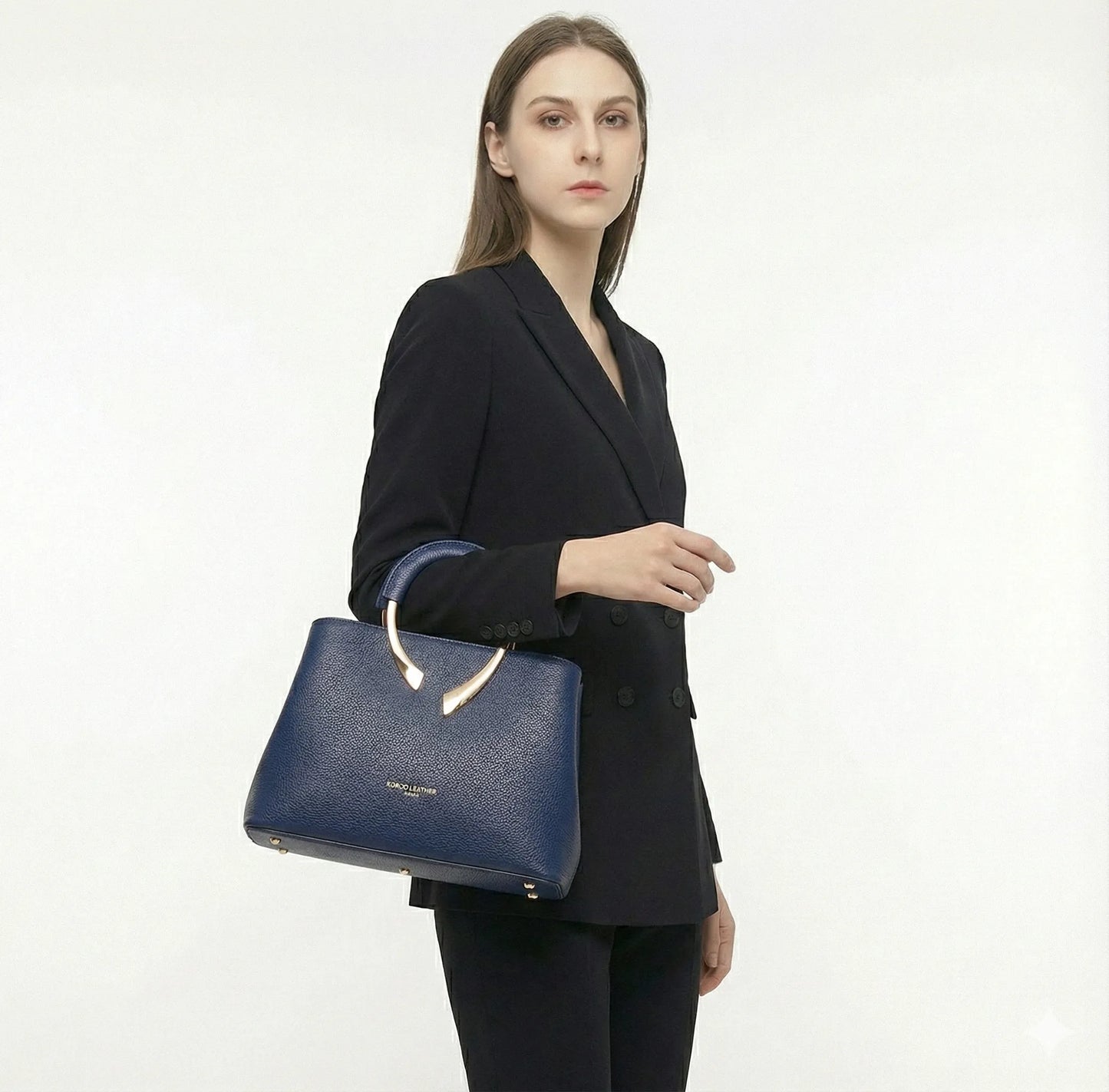 Genuine Leather Crossbody Handbag - Uiva