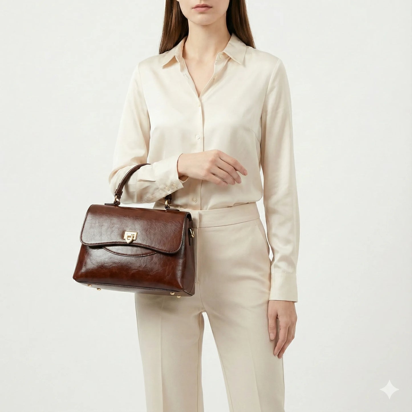 Handbag in Genuine Leather - Sienna