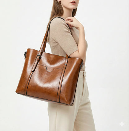 Genuine Leather Handbag - Glamour