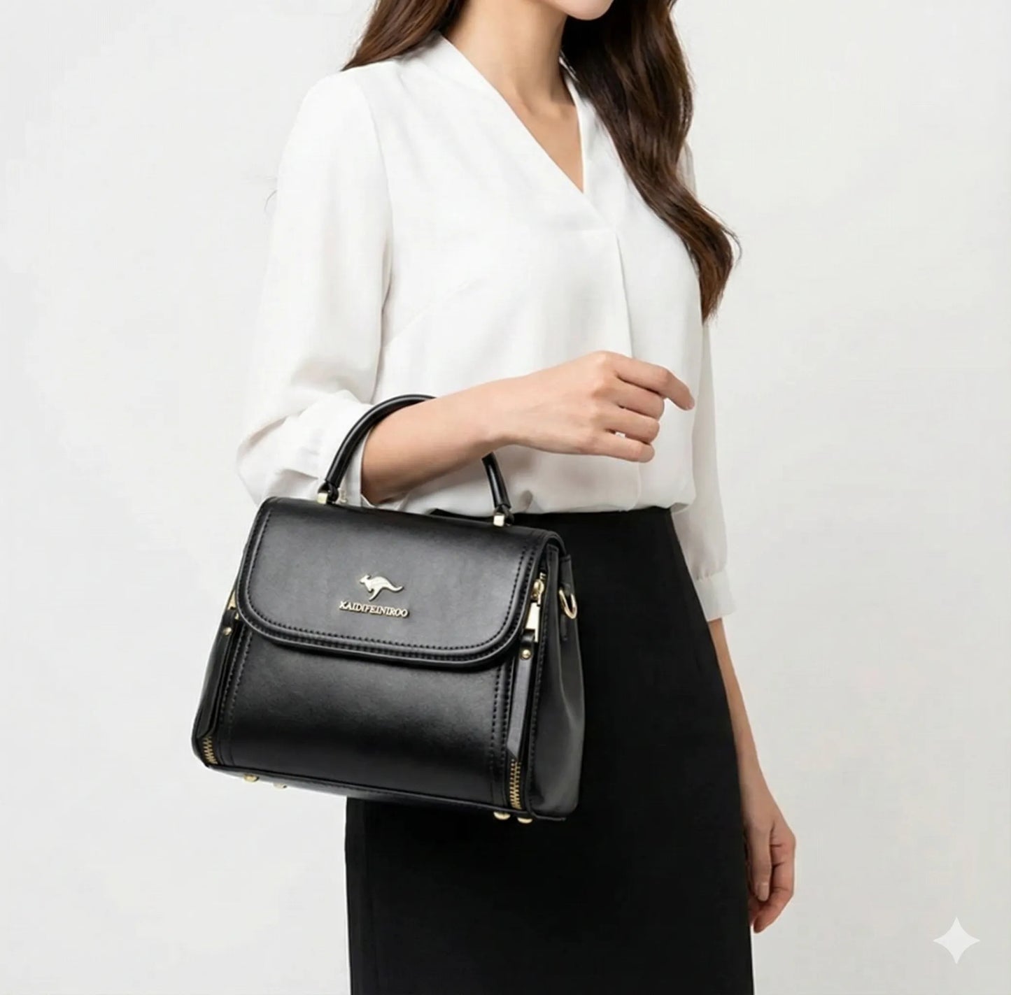 Handbag in Genuine Leather - Liora