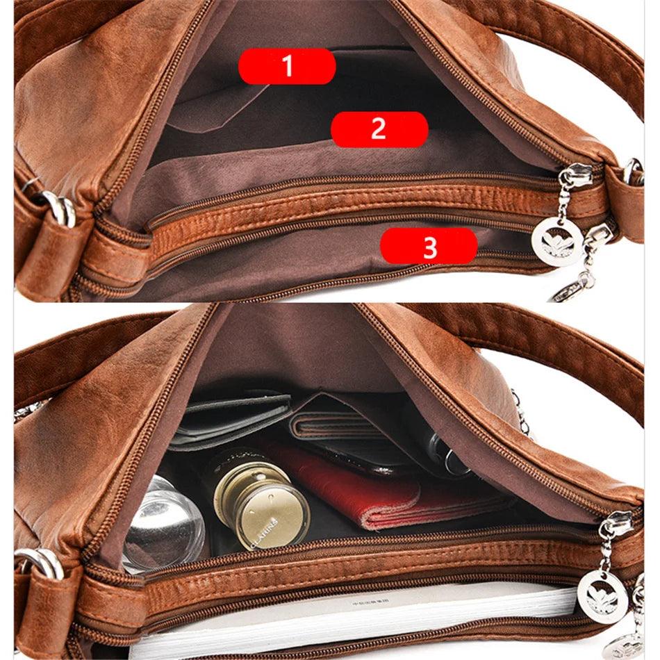 Genuine Leather Women's Handbag - Lim