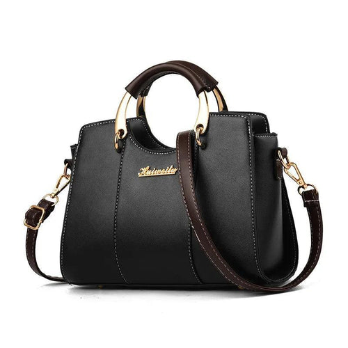 Luxurious Genuine Leather Crossbody Women's Handbag - Atena