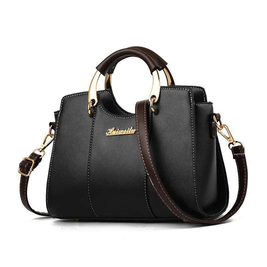 Luxurious Genuine Leather Crossbody Women's Handbag - Atena