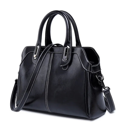 Genuine Leather Handbag - Taísla