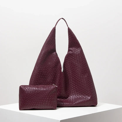 Genuine Leather Handbag and Wallet - Noelle