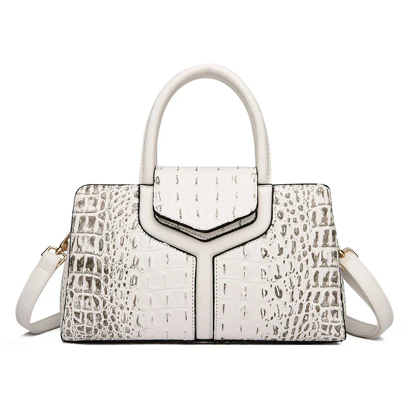 Handbag in Genuine Leather - Crock