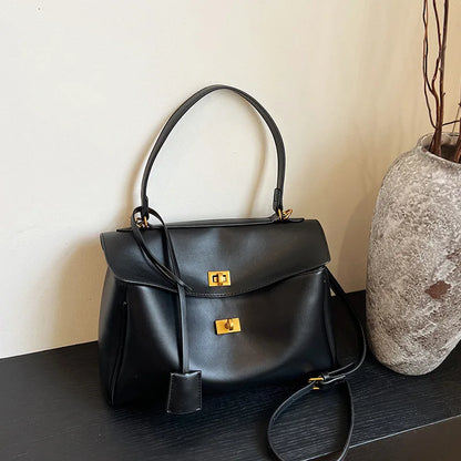 Genuine Leather Handbag - Saphir