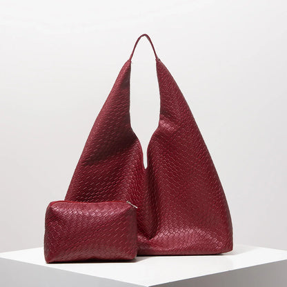 Genuine Leather Handbag and Wallet - Noelle