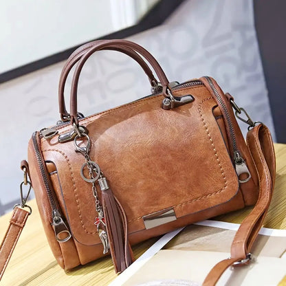 Genuine Leather Handbag - Vaena
