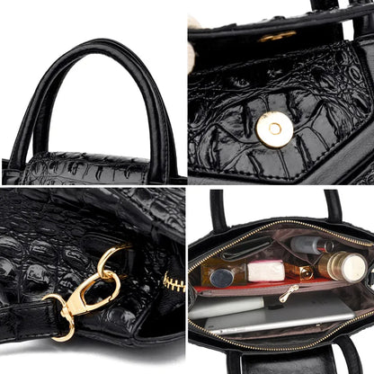 Handbag in Genuine Leather - Crock