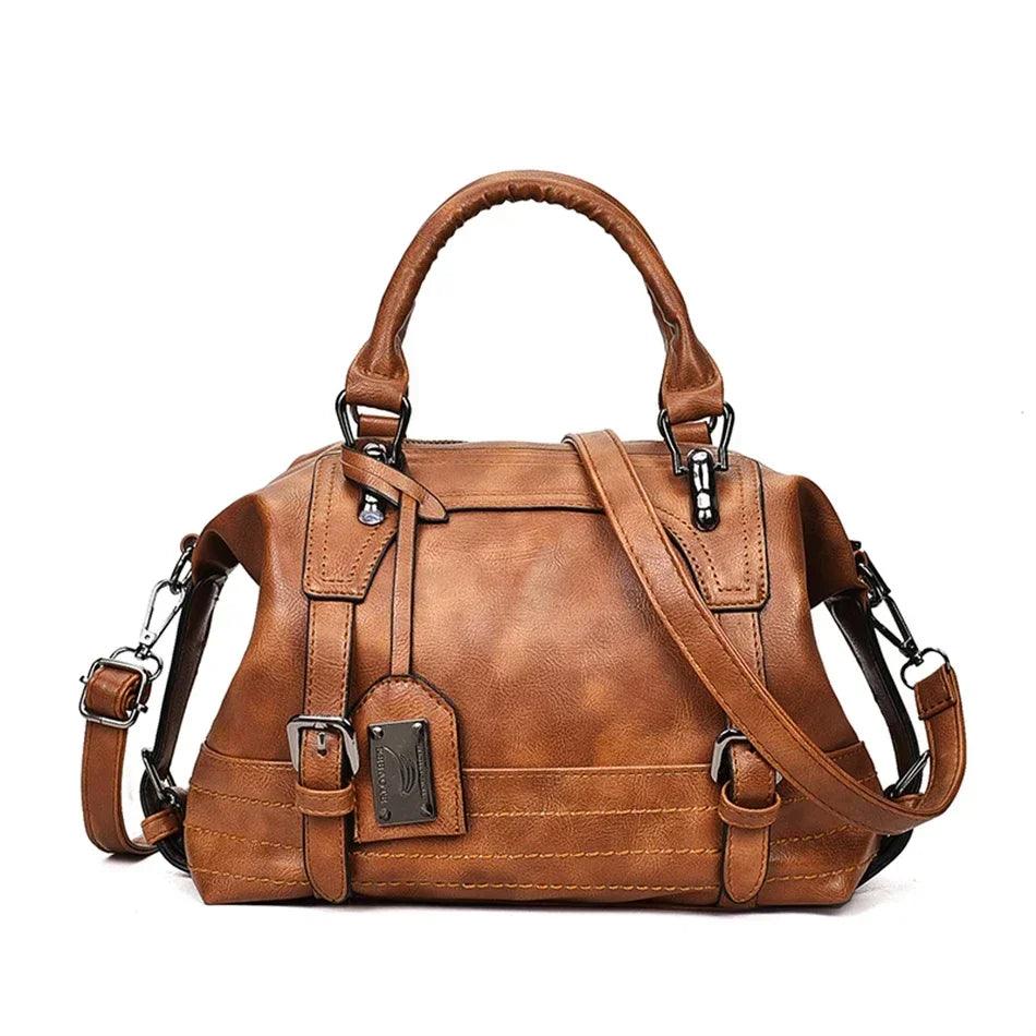 Genuine Leather Handbag - Rafaela