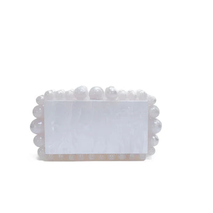Marbled Acrylic Clutch Handbag