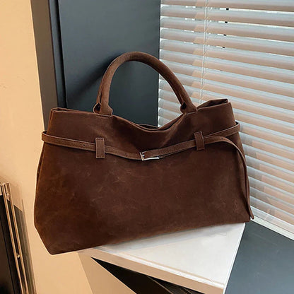 Women's Suede Tote Handbag - Esmé