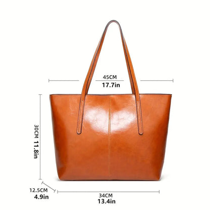 Genuine Leather Women's Handbag - Ness