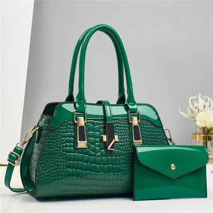 Handbag and Wallet Set in Genuine Leather - Vian