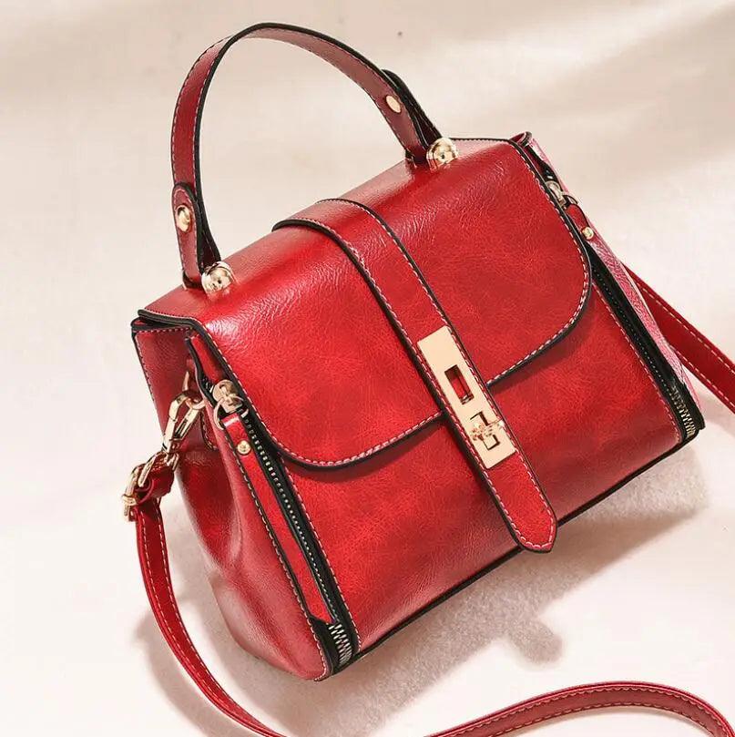 Genuine Leather Handbag - Nina