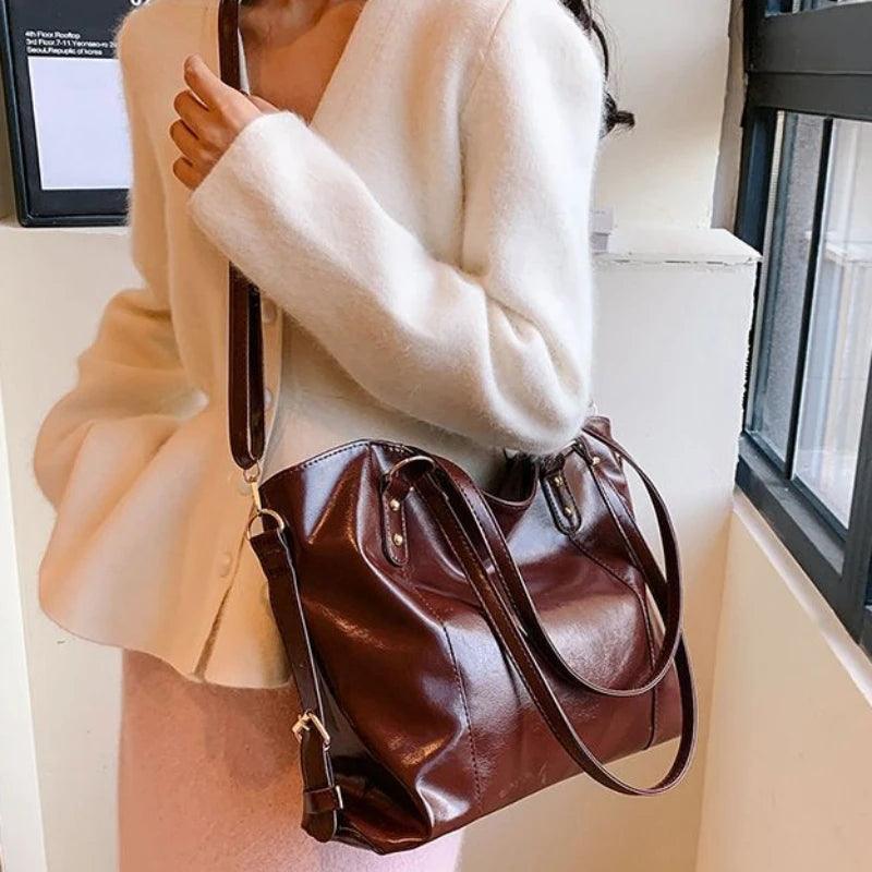 Genuine Leather Handbag - Din