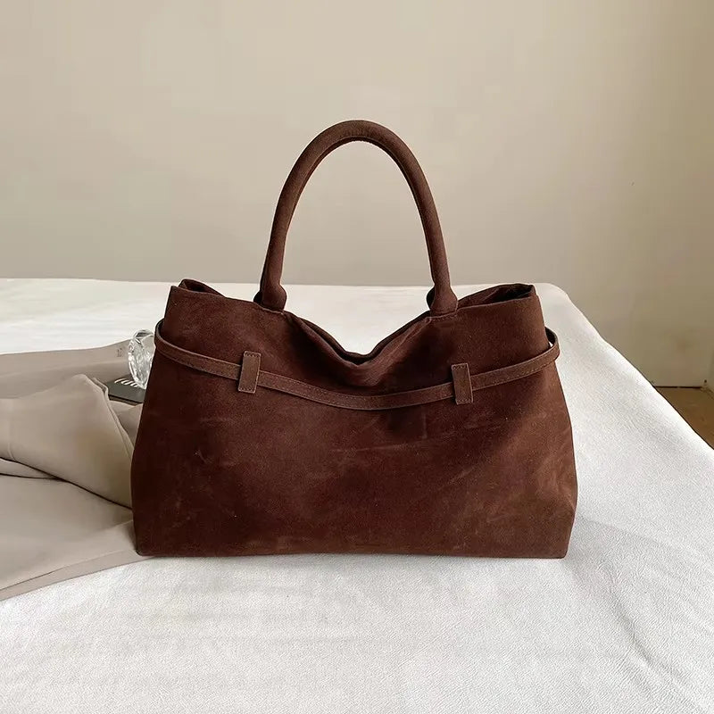 Women's Suede Tote Handbag - Esmé