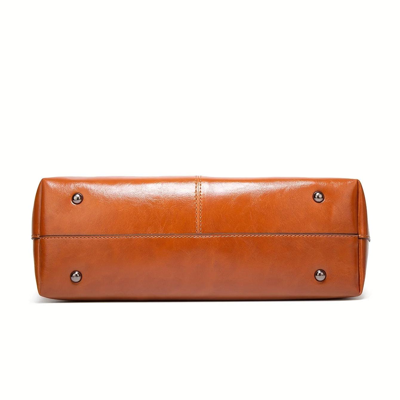 Genuine Leather Women's Handbag - Ness