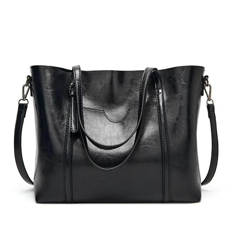 Genuine Leather Handbag - Glamour