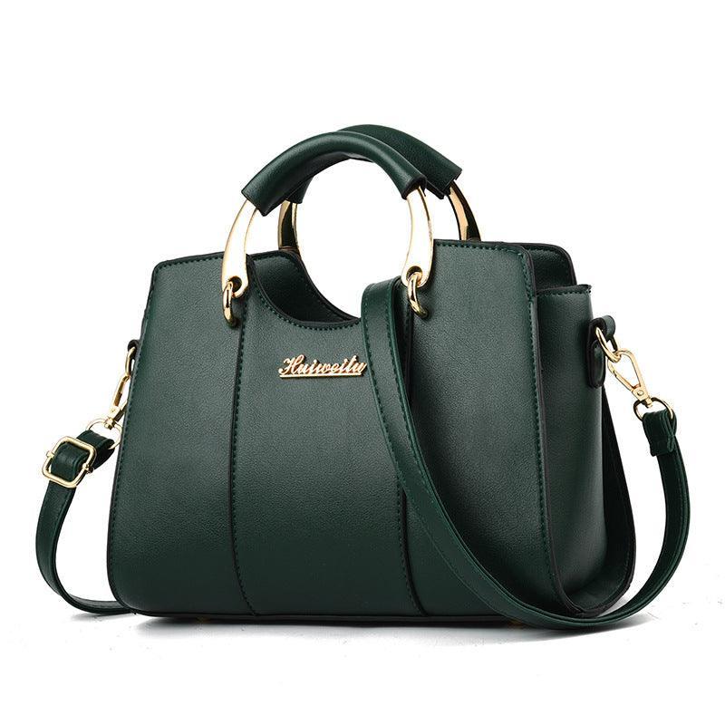 Luxurious Genuine Leather Crossbody Women's Handbag - Atena