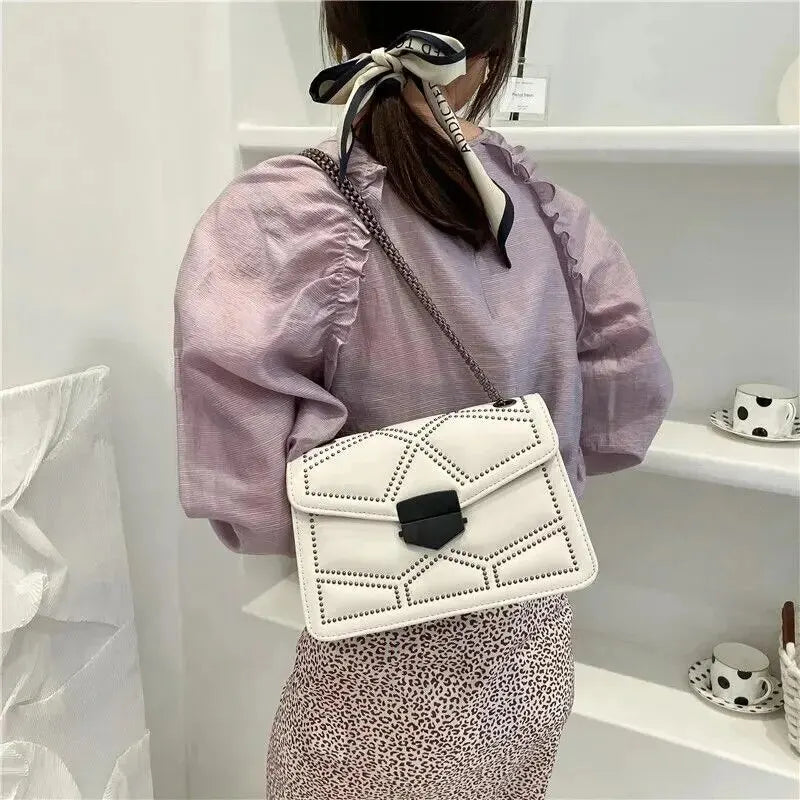 Small Genuine Leather Handbag - Eyla