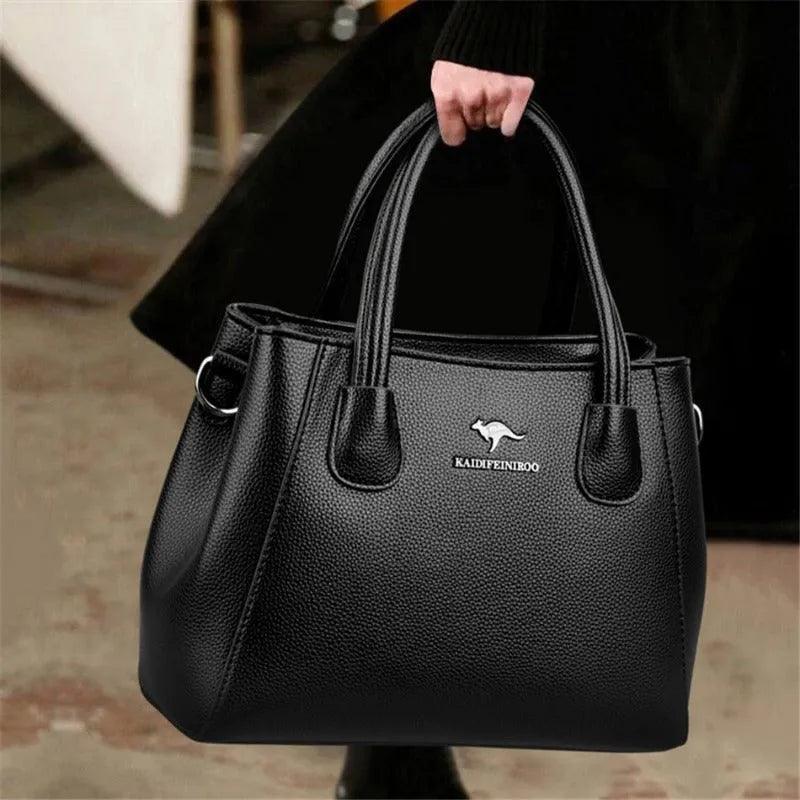 Genuine Leather Crossbody Handbag - Quality