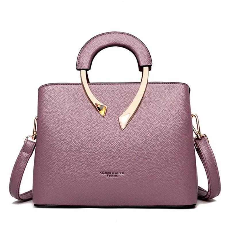 Genuine Leather Crossbody Handbag - Uiva