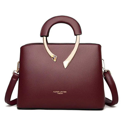 Genuine Leather Crossbody Handbag - Uiva