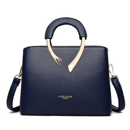 Genuine Leather Crossbody Handbag - Uiva