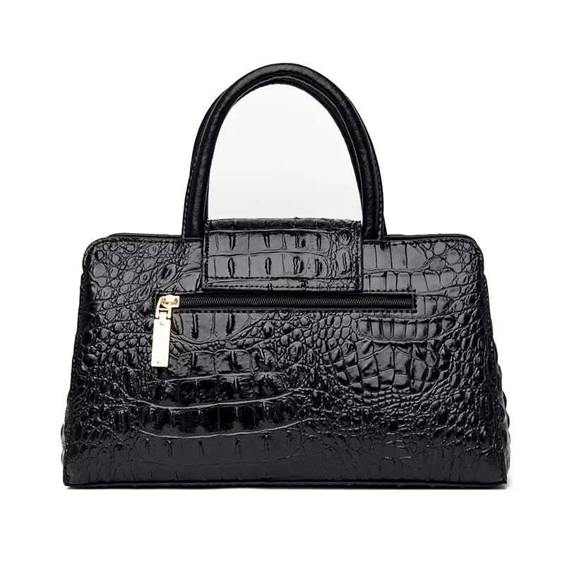 Handbag in Genuine Leather - Crock