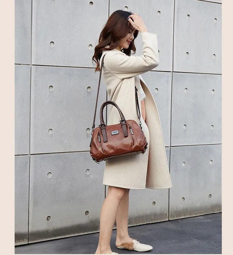 Genuine Leather Handbag - Alice
