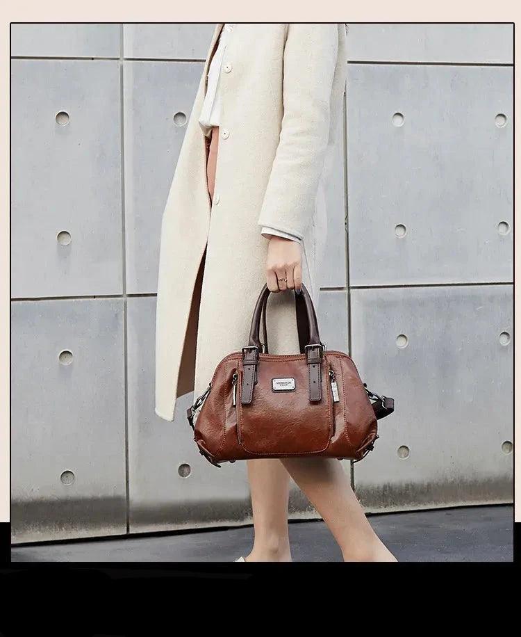 Genuine Leather Handbag - Alice