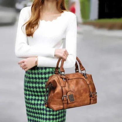 Genuine Leather Handbag - Rafaela